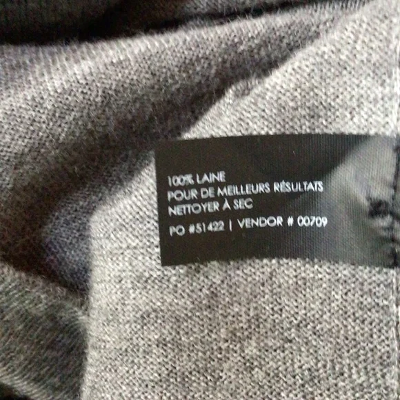 Club Monaco Wool Dress with silk ties at back, Size Small, Grey - Picture 5 of 7